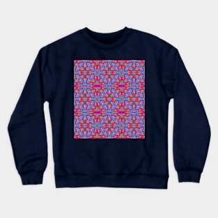 Abstract Colorful Crochet Pattern Crewneck Sweatshirt